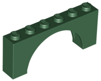 LEGO® los onderdeel Steen Boog in kleur Donkergroen 15254