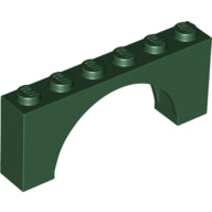 Plaatje in Gallery viewer laden, LEGO® los onderdeel Steen Boog in kleur Donkergroen 15254