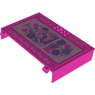 Plaatje in Gallery viewer laden, LEGO® onderdeel Container met Motief Donker Roze 80909pb02