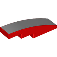 Plaatje in Gallery viewer laden, LEGO® onderdeel Dakpan Gebogen met Motief Rood 61678pb169