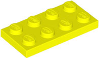 LEGO® los onderdeel Plaat Algemeen in kleur Neon geel 3020