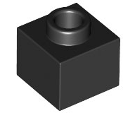 Plaatje in Gallery viewer laden, LEGO® los onderdeel Steen Aangepast in kleur Zwart 86996