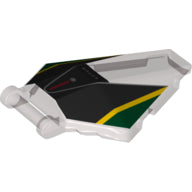 LEGO® Voorruit met Motief Doorzichtig Zwart 27262pb07