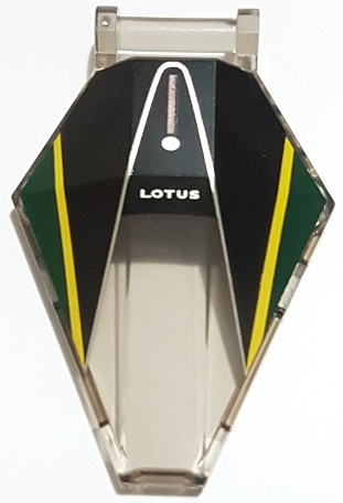LEGO® Voorruit met Motief Doorzichtig Zwart 27262pb07