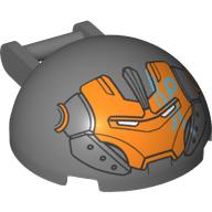 LEGO® Voorruit met Motief Donker Blauwachtig Grijs 18990pb04