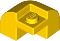 LEGO® los onderdeel Dakpan Gebogen in kleur Geel 67810