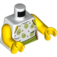 LEGO® los onderdeel Lijf met Motief Wit 973pb4572c01
