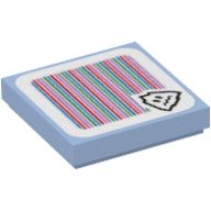 LEGO® Tegel met Motief Helder Lichtblauw 3068pb1914