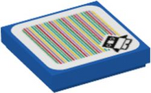 Plaatje in Gallery viewer laden, LEGO® los onderdeel Tegel met Motief Blauw 3068pb1909