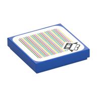 LEGO® los onderdeel Tegel met Motief Blauw 3068pb1909