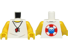 LEGO® los onderdeel Lijf met Motief Wit 973pb4573c01