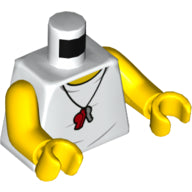 LEGO® los onderdeel Lijf met Motief Wit 973pb4573c01