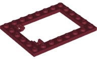 LEGO® los onderdeel Plaat Aangepast Donkerrood 92107
