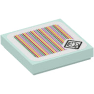 LEGO® los onderdeel Tegel met Motief Licht Aqua 3068bpb1983