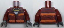 Plaatje in Gallery viewer laden, LEGO® los onderdeel Lijf met Motief Donkerrood 973pb4595c01