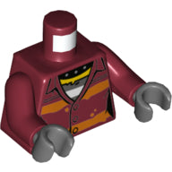Plaatje in Gallery viewer laden, LEGO® los onderdeel Lijf met Motief Donkerrood 973pb4595c01