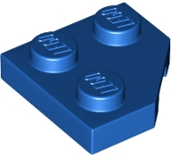 LEGO® los onderdeel Wig Plaat in kleur Blauw 26601