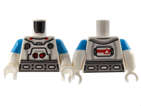 LEGO® los onderdeel Lijf met Motief Wit 973pb4626c01