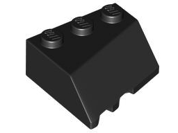 LEGO® los onderdeel Wig in kleur Zwart 48165