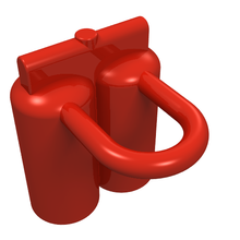 Plaatje in Gallery viewer laden, LEGO® los onderdeel Lijf Accessoire in kleur Rood 3838
