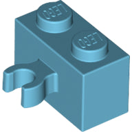 Plaatje in Gallery viewer laden, LEGO® los onderdeel Steen Aangepast Medium Azuurblauw 30237b