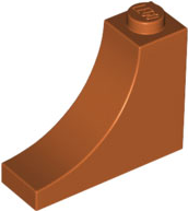 LEGO® los onderdeel Steen Boog in kleur Donker Oranje 18653