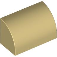 LEGO® los onderdeel Dakpan Gebogen in kleur Geelbruin 37352