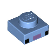 LEGO® los onderdeel Plaat met Motief Medium Blauw 3024pb019