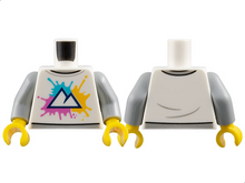Plaatje in Gallery viewer laden, LEGO® los onderdeel Lijf met Motief Wit 973pb4535c01