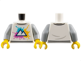 LEGO® los onderdeel Lijf met Motief Wit 973pb4535c01