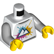 Plaatje in Gallery viewer laden, LEGO® los onderdeel Lijf met Motief Wit 973pb4535c01