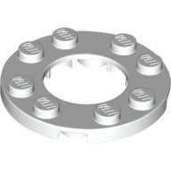 LEGO® los onderdeel Plaat Rond in kleur Wit 11833