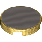 LEGO® onderdeel Tegel Rond met Motief Parel Goud 14769pb509