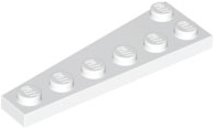 LEGO® los onderdeel Wig Plaat in kleur Wit 78444