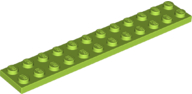 LEGO® los onderdeel Plaat Algemeen in kleur Limoen 2445
