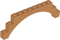LEGO® los onderdeel Steen Boog in kleur Medium Noga 18838