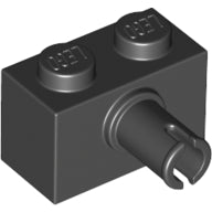 LEGO® los onderdeel Steen Aangepast in kleur Zwart 44865
