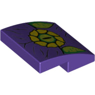 Plaatje in Gallery viewer laden, LEGO® Dakpan Gebogen met Motief Donkerpaars 15068pb414