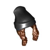 Plaatje in Gallery viewer laden, LEGO® los onderdeel Haar in kleur Roodachtig Bruin 52686pb05