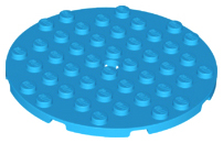 LEGO® los onderdeel Plaat Rond Donker Azuurblauw 74611