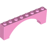 LEGO® los onderdeel Steen Boog in kleur Fel Roze 16577