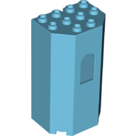 LEGO® los onderdeel Paneel in kleur Medium Azuurblauw 30246