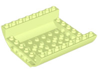 LEGO® los onderdeel Dakpan Gebogen Geelachtig Groen 54091