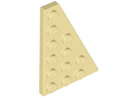 LEGO® los onderdeel Wig Plaat in kleur Geelbruin 48205