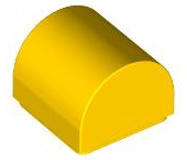 LEGO® los onderdeel Dakpan Gebogen in kleur Geel 49307