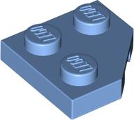 LEGO® los onderdeel Wig Plaat in kleur Medium Blauw 26601