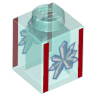 Plaatje in Gallery viewer laden, LEGO® Steen met Motief Doorzichtig Lichtblauw 3005pb054