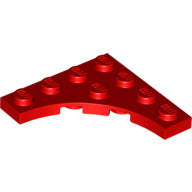 LEGO® los onderdeel Plaat Aangepast in kleur Rood 35044