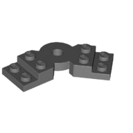 LEGO® Plaat Aangepast Donker Blauwachtig Grijs 79846