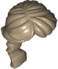 Plaatje in Gallery viewer laden, LEGO® los onderdeel Haar in kleur Donker Geelbruin 88286